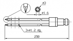 Двойные иглы для инъектора DORIT с треугольным концом диаметр иглы 3 мм длина 258 мм