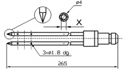 Игла для инъектора DORIT двойная треугольный конец диаметр иглы 4 мм длина 265 мм