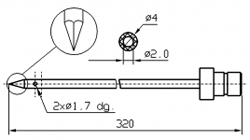 Иглы для инъектора GUENTHER треугольный конец Диаметр иглы 4 мм Длина иглы 320 мм
