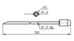 Иглы для инъектора SCHROEDER со скошенным острием диаметр 3 мм длина 352 мм